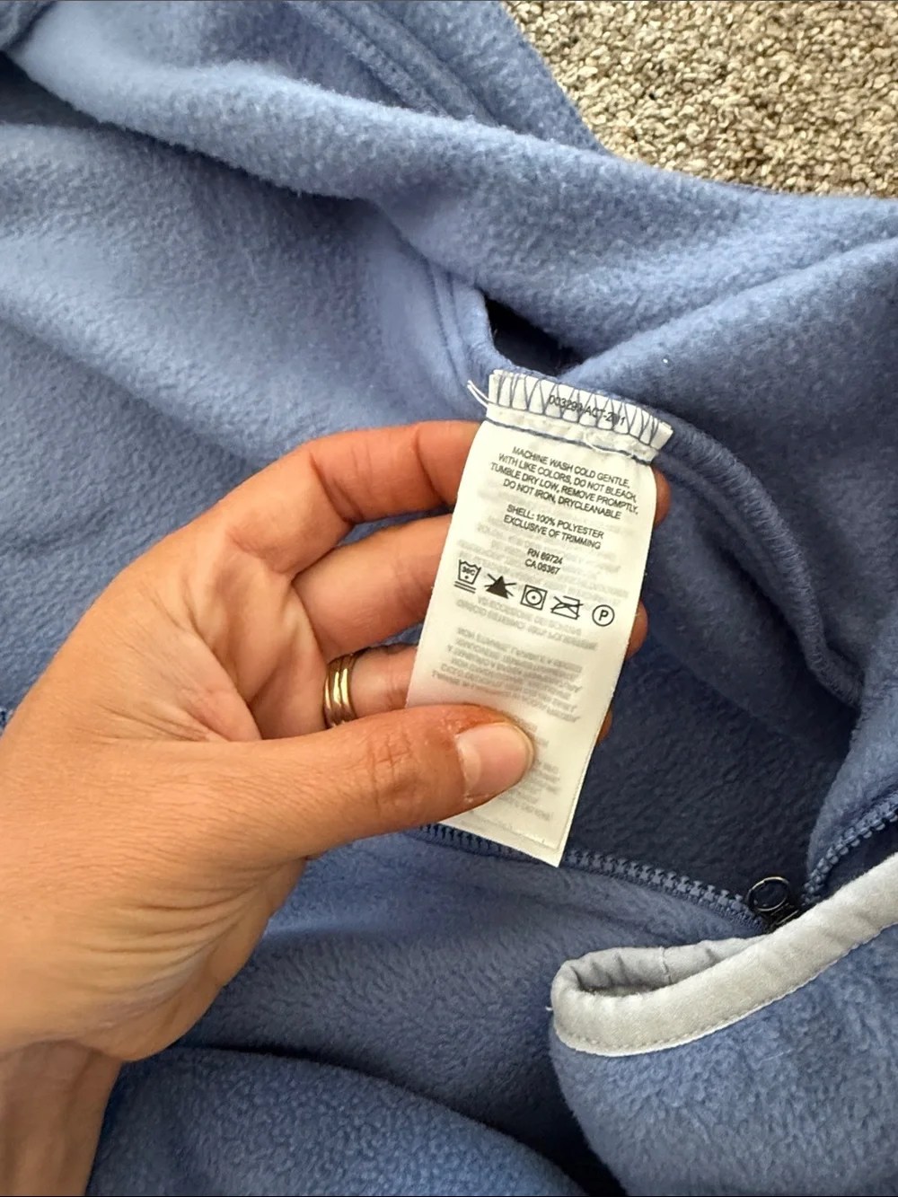 Columbia Tiny Bear Size 18-24 Blue Fleece Snowsuit Bunting